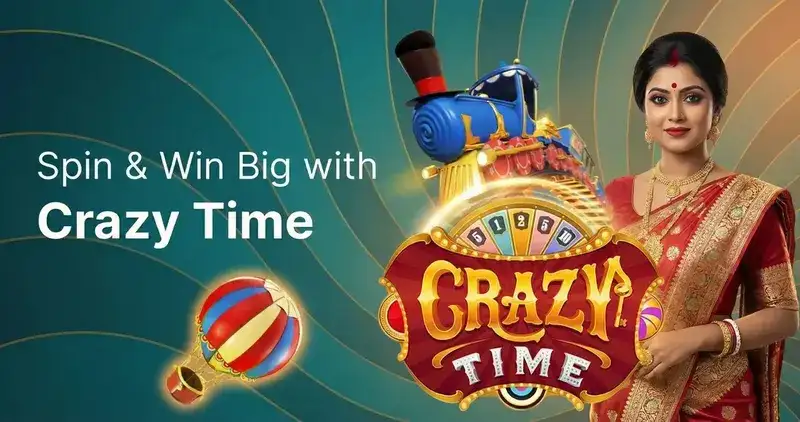 Crazy Time app on mobile — live game show touch interface